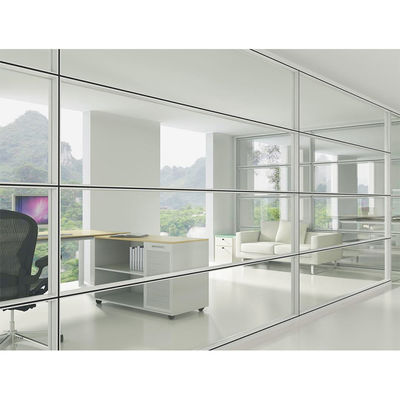 Καλή τιμή. Modern Glass Partition Wall with Stainless Steel 304# Accessories 100mm Thickness and 4500mm Height for Office Spaces σε απευθείας σύνδεση