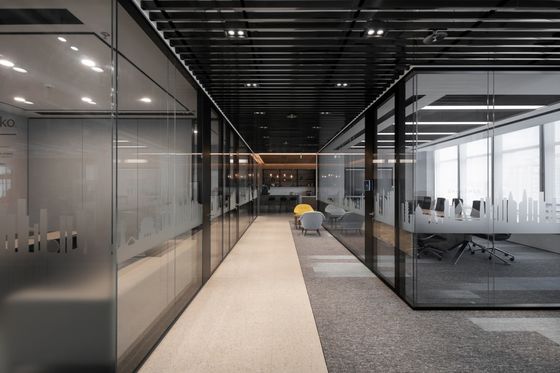 Καλή τιμή. Ανθεκτικοί διαχωριστικοί χώροι από γυαλί που μπορούν να αποσυναρμολογηθούν Διπλό γυαλί Μονουλικοί τοίχοι διαχωριστικών χώρων από γυαλί για γραφεία σε απευθείας σύνδεση