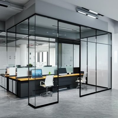 Καλή τιμή. Single Glazed Aluminium Frame Glass Partition Wall with 30-42dB Sound Insulation and Customizable Design for Sturdy Durable Office Use σε απευθείας σύνδεση